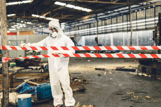 Professional Sewage Cleanup technician working in Medina, TX